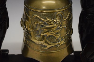 Lot 665 - Chinese temple bell on stand