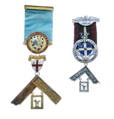 Lot 257 - Two silver Masonic jewels
