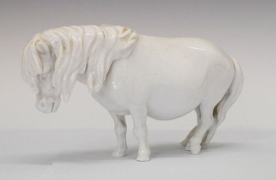 Lot 356 - Meissen blanc de chine figure of a Shetland pony