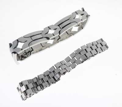 Lot 63 - Two silver bracelets