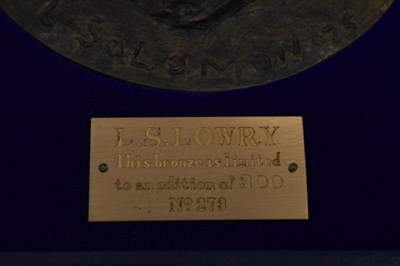 Lot 257 - Leo Solomon, Limited Edition bronze medallion of L. S. Lowry