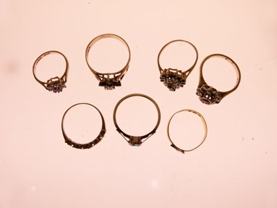 Lot 46 - Seven various gem-set dress rings