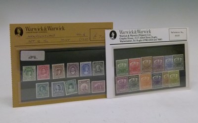 Lot 215 - Newfoundland - 1911-16 1 cent to 15 cent and 1919 Caribou 1 cent to 36 cent mint postage stamp set