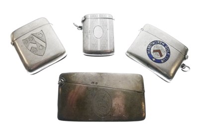 Lot 175 - Quantity of silver vesta cases and card case