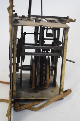 Lot 520 - Early 18th Century brass longcase clock dial and movement