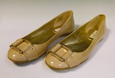 Lot 298 - Jimmy Choo - Pair of lady’s fawn colour slip-on shoes