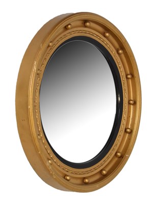 Lot 265 - Regency-style convex wall mirror