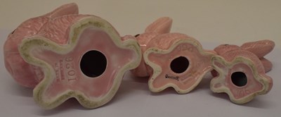 Lot 403 - Set of three graduated Sylvac rabbits