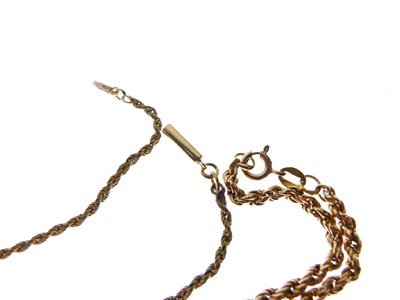 Lot 58 - Chain,  necklace and bar brooch