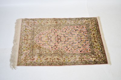 Lot 415 - Turkish silk Kayseri 'Tree of Life' prayer rug
