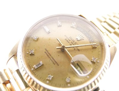 Lot 69 - Rolex - Gentleman's Oyster Perpetual Day-Date 18ct gold wristwatch