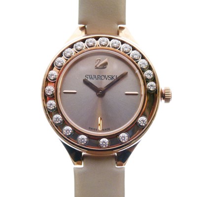 Lot 222 - Swarovski - Lady's copper-colour stainless steel quartz fashion watch