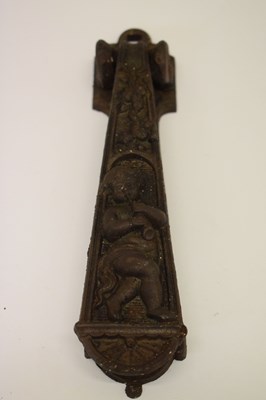 Lot 350 - Victorian cast iron door knocker