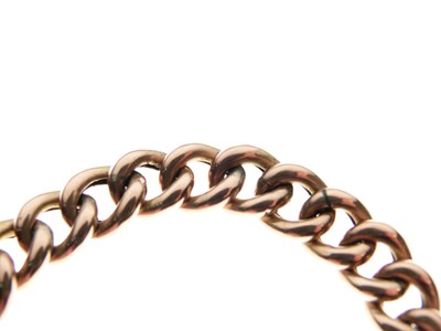 Lot 119 - 9ct rose gold hollow curb-link bracelet