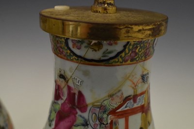 Lot 289 - Pair of 19th Century Chinese Canton Famille Rose vases