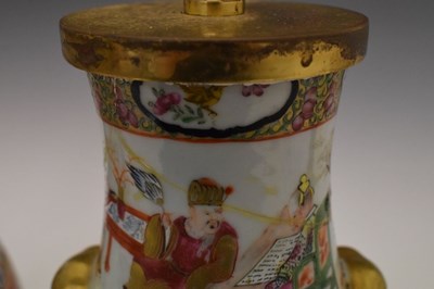 Lot 289 - Pair of 19th Century Chinese Canton Famille Rose vases