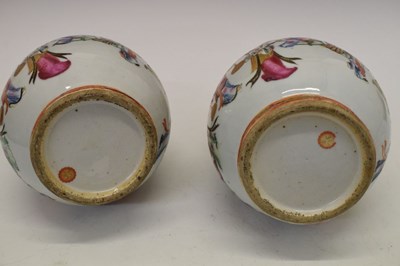 Lot 289 - Pair of 19th Century Chinese Canton Famille Rose vases