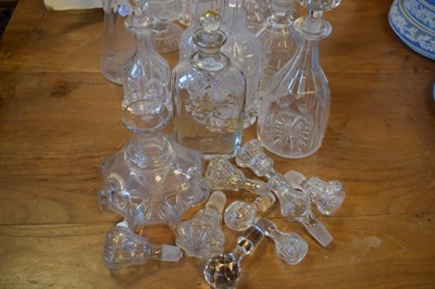 Lot 766 - Quantity of glass decanters