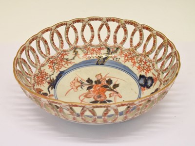 Lot 353 - 19th Century Japanese Imari porcelain pierced bowl