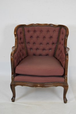 Lot 638 - Deep-buttoned tub chair