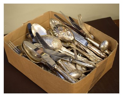 Lot 767 - Quantity of plated Kings Pattern cutlery