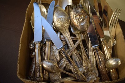Lot 767 - Quantity of plated Kings Pattern cutlery
