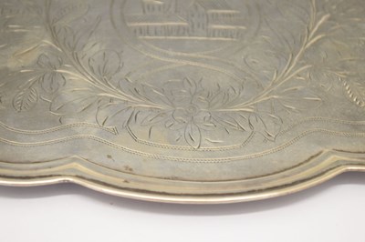 Lot 99 - Late 19th Century Ukrainian (formerly Russian) 895 white metal tray