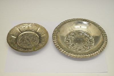 Lot 277 - Two Eastern white metal dishes