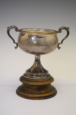 Lot 243 - George V silver twin handled trophy