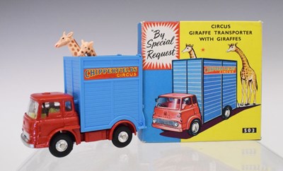 Lot 498 - Corgi Toys - Boxed  503 Circus Giraffe Transporter with Giraffes