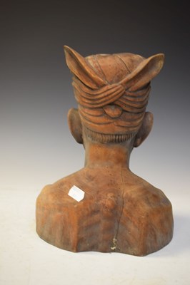 Lot 240 - Carved hardwood bust