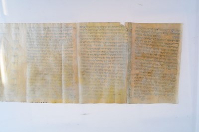 Lot 247 - Judaica: Early vellum Hebrew Megillah scroll