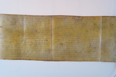 Lot 247 - Judaica: Early vellum Hebrew Megillah scroll