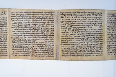 Lot 247 - Judaica: Early vellum Hebrew Megillah scroll