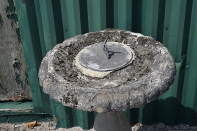 Lot 801 - Composite stone sun dial