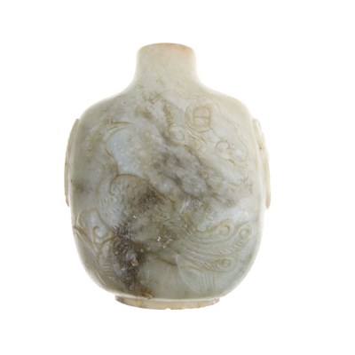 Lot 338 - Chinese carved jade snuff bottle