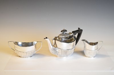 Lot 235 - Edward VII Three-piece silver bachelor tea set