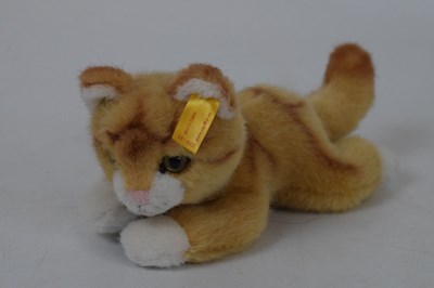 Lot 406 - Quantity of mainly golden mohair teddy bears and Steiff kitten