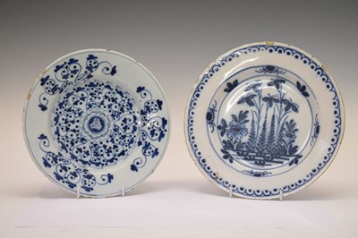 Lot 489 - Two 18th Century Delft plates