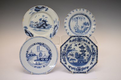 Lot 488 - Four 18th Century Delftware plates