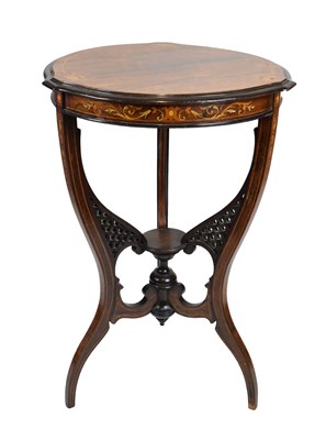 Lot 690 - Late 19th Century rosewood and inlaid occasional table