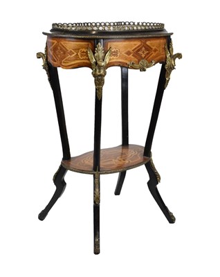 Lot 689 - Late 19th century marquetry inlaid jardinière