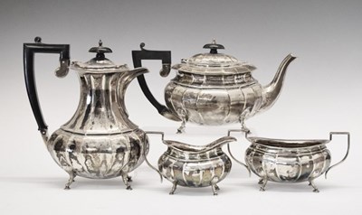 Lot 90 - Four-piece silver tea and coffee set