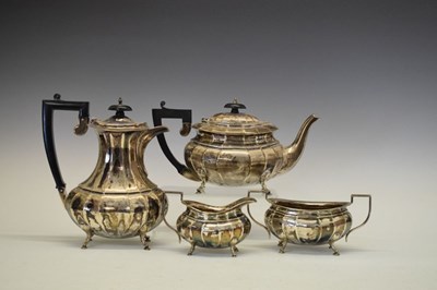 Lot 90 - Four-piece silver tea and coffee set
