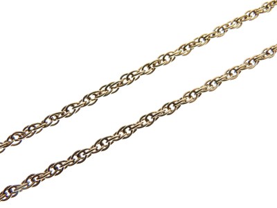 Lot 69 - 9ct yellow metal rope-link necklace