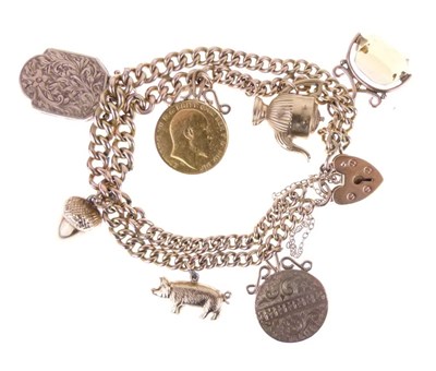 Lot 33 - 9ct gold charm bracelet