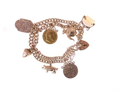 Lot 33 - 9ct gold charm bracelet