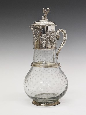 Lot 430 - 20th Century double magnum glass claret jug