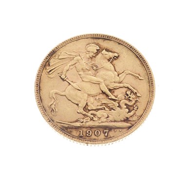 Lot 284 - Gold coin - Edward VII sovereign 1909