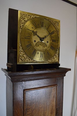 Lot 616 - Mid 18th Century oak-cased 8-day longcase clock, Thomas Mawkes, Chesterfield